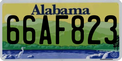 AL license plate 66AF823