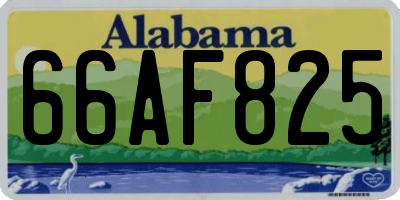 AL license plate 66AF825