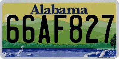 AL license plate 66AF827
