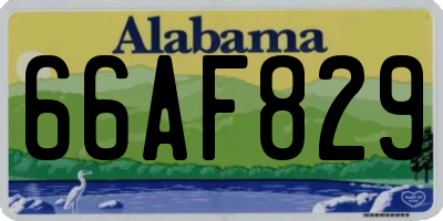 AL license plate 66AF829