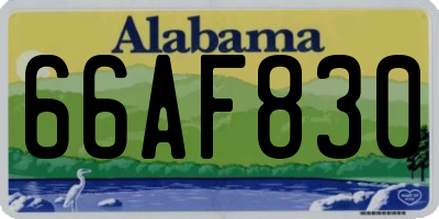 AL license plate 66AF830