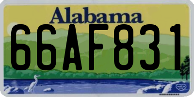 AL license plate 66AF831
