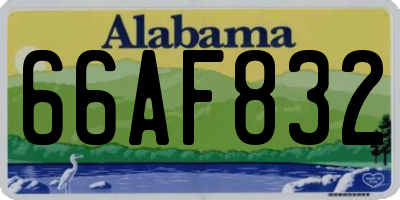 AL license plate 66AF832
