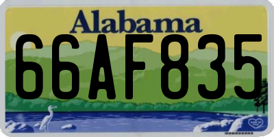 AL license plate 66AF835