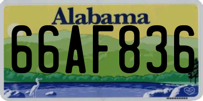 AL license plate 66AF836