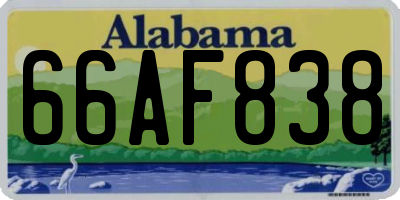 AL license plate 66AF838