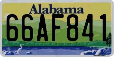 AL license plate 66AF841