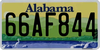 AL license plate 66AF844