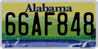 AL license plate 66AF848