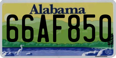 AL license plate 66AF850