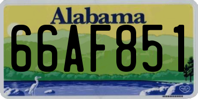 AL license plate 66AF851