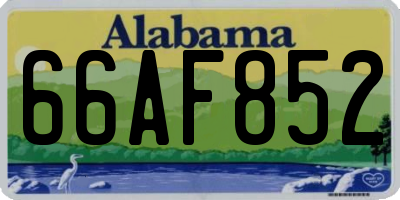 AL license plate 66AF852