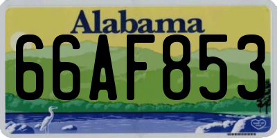 AL license plate 66AF853