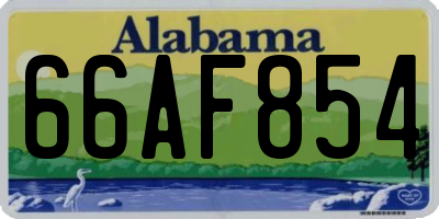 AL license plate 66AF854