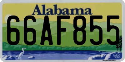AL license plate 66AF855