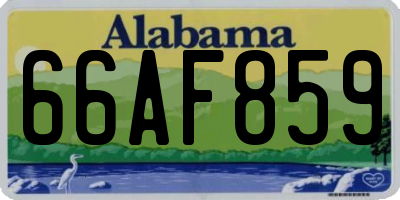AL license plate 66AF859