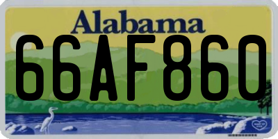 AL license plate 66AF860