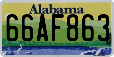 AL license plate 66AF863