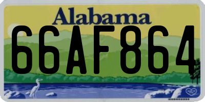 AL license plate 66AF864