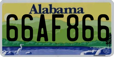 AL license plate 66AF866
