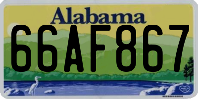 AL license plate 66AF867