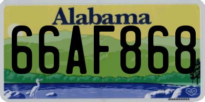 AL license plate 66AF868