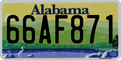 AL license plate 66AF871