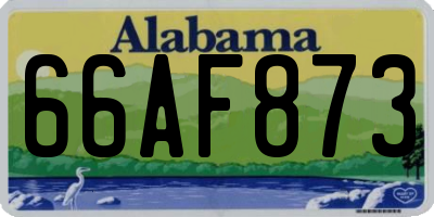 AL license plate 66AF873