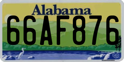 AL license plate 66AF876