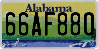 AL license plate 66AF880