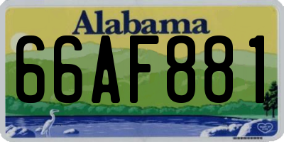 AL license plate 66AF881