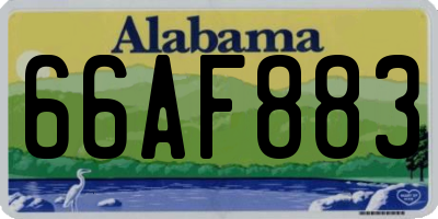 AL license plate 66AF883