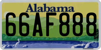 AL license plate 66AF888