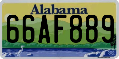 AL license plate 66AF889