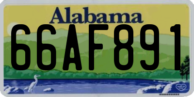 AL license plate 66AF891