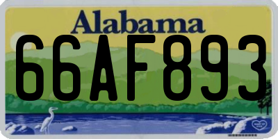 AL license plate 66AF893