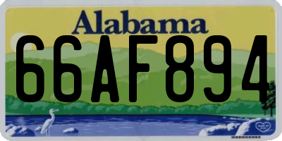 AL license plate 66AF894