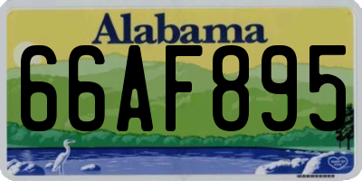 AL license plate 66AF895