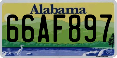 AL license plate 66AF897