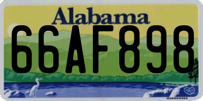 AL license plate 66AF898