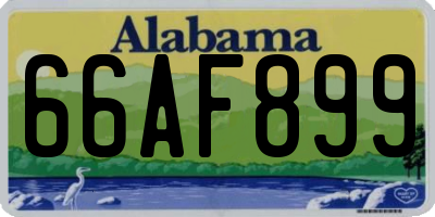 AL license plate 66AF899