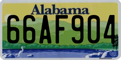 AL license plate 66AF904