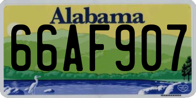 AL license plate 66AF907