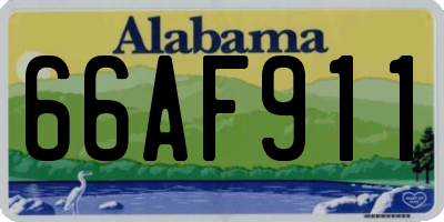 AL license plate 66AF911
