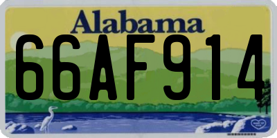 AL license plate 66AF914