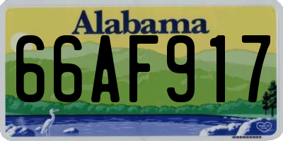 AL license plate 66AF917