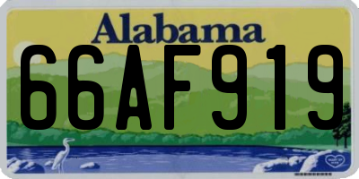 AL license plate 66AF919