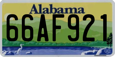 AL license plate 66AF921