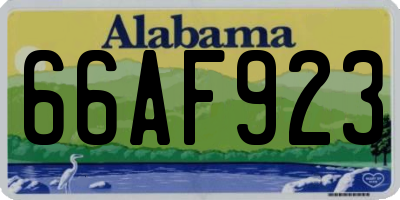 AL license plate 66AF923