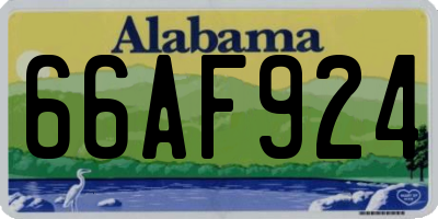 AL license plate 66AF924